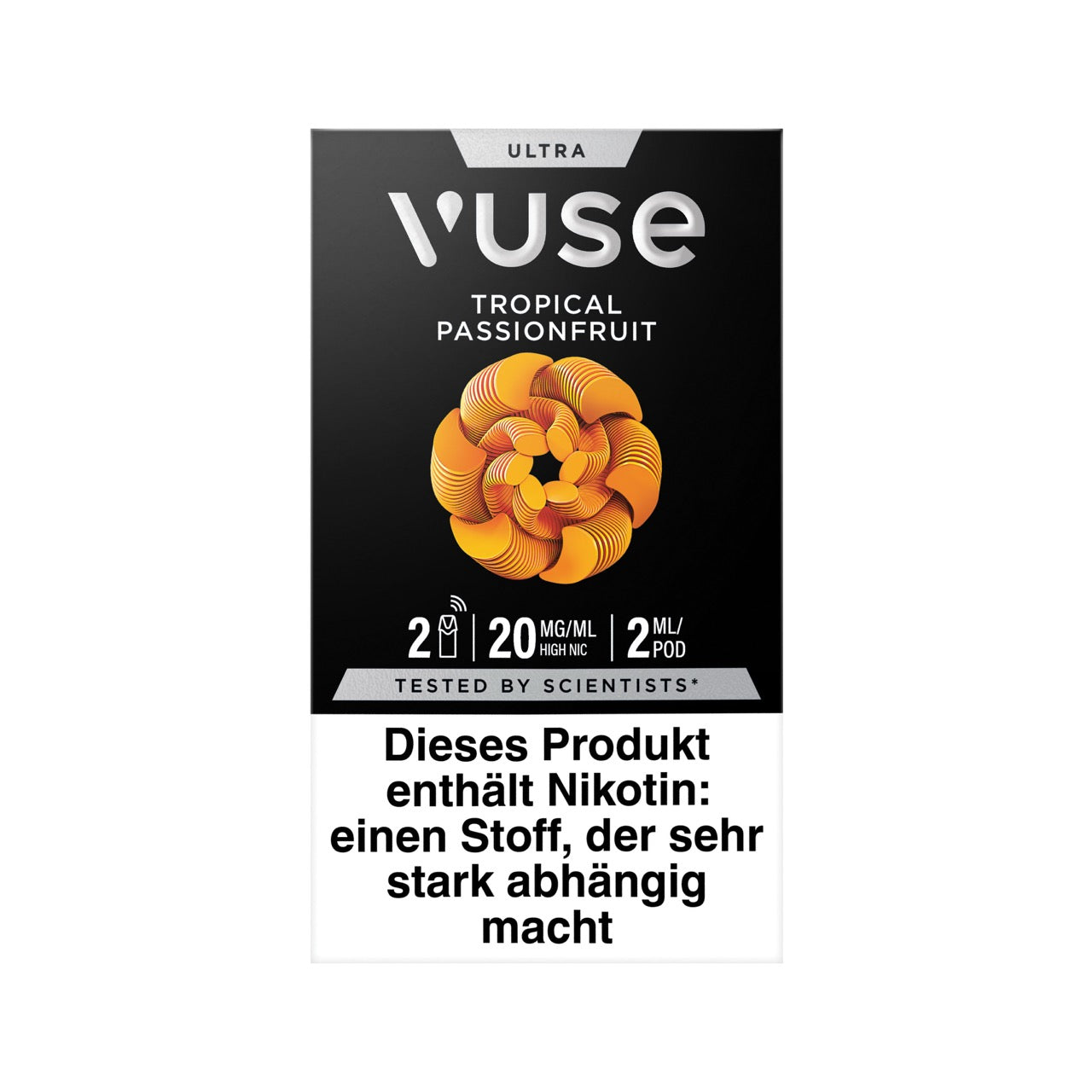 Vuse Ultra Pods Tropical Passionfruit 20mg 2er Pack Frontansicht