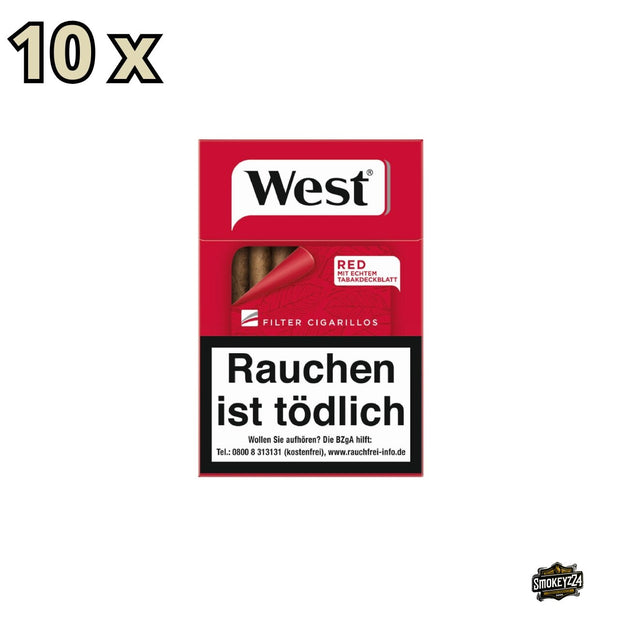 West Red Zigarillos rot - Stange 10x17 Stk. - Smokeyz24