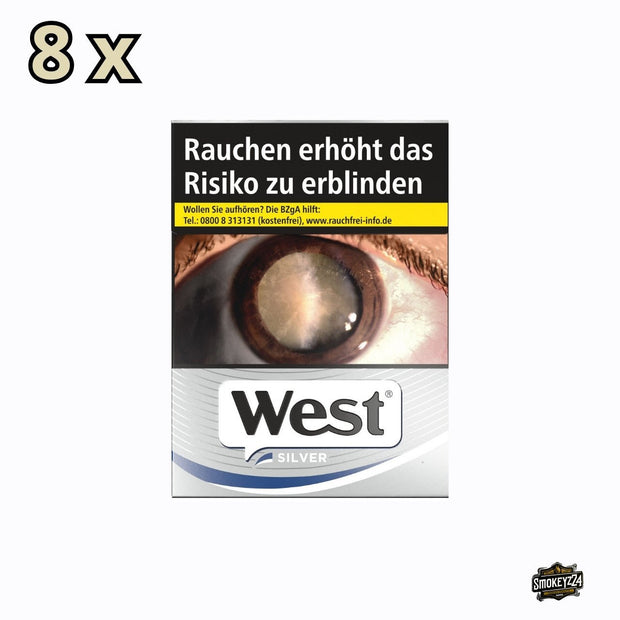 West Silver Zigaretten light - Stange 8x24 Stk. - Smokeyz24