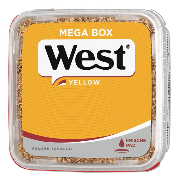 West Yellow Volumentabak - 110g Mega Box Stopftabak gelb - Smokeyz24