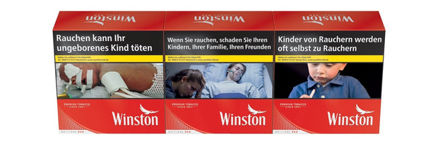 Winston Red Zigaretten Stange mit 3x58 Stück, Vorratspackung, frontal fotografiert