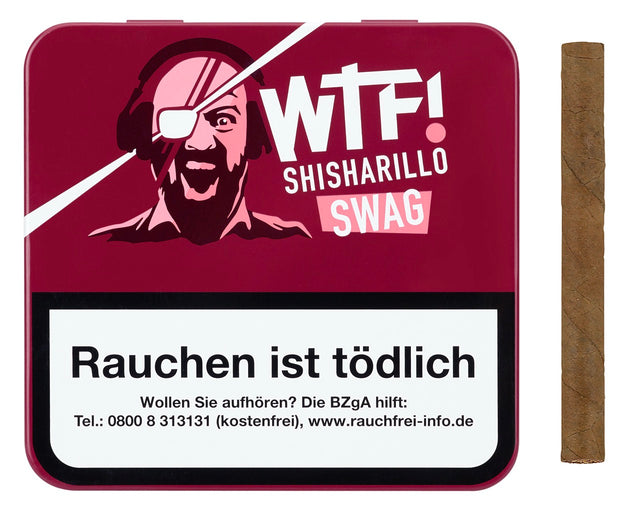 WTF! Shisharillo Swag 20er Box in Rot mit einem Shisharillo daneben