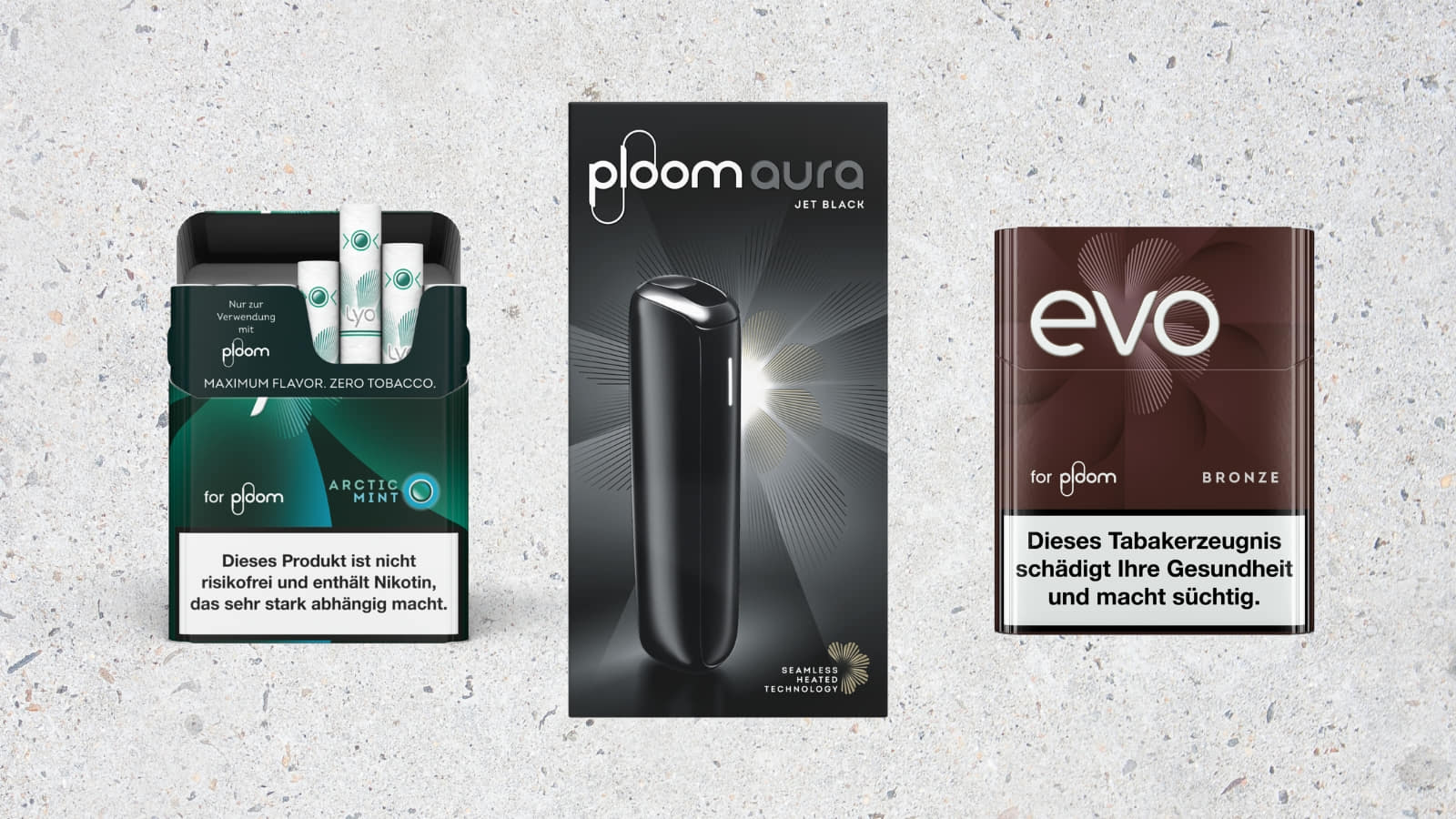 Ploom AURA mit EVO Tabaksticks und LYO Nikotinsticks