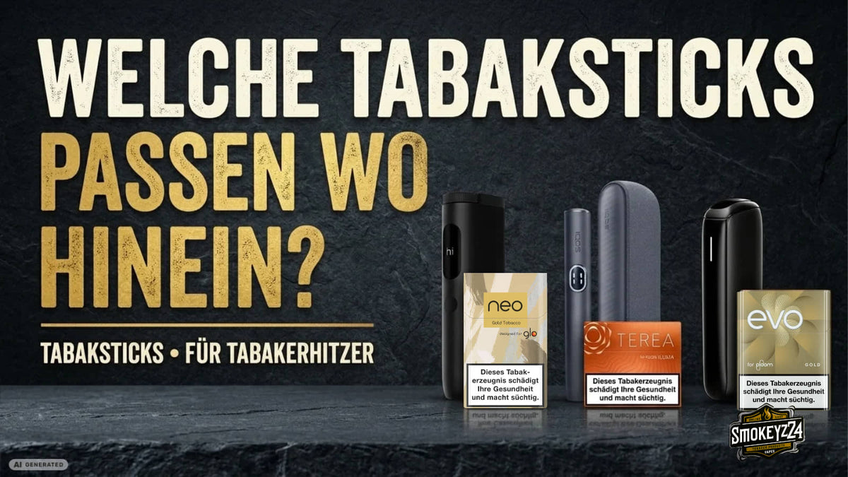 Ratgeber Welche Tabaksticks passen wo hinein mit glo Hyper Pro und neo, IQOS ILUMA i und TEREA sowie Ploom AURA und EVO