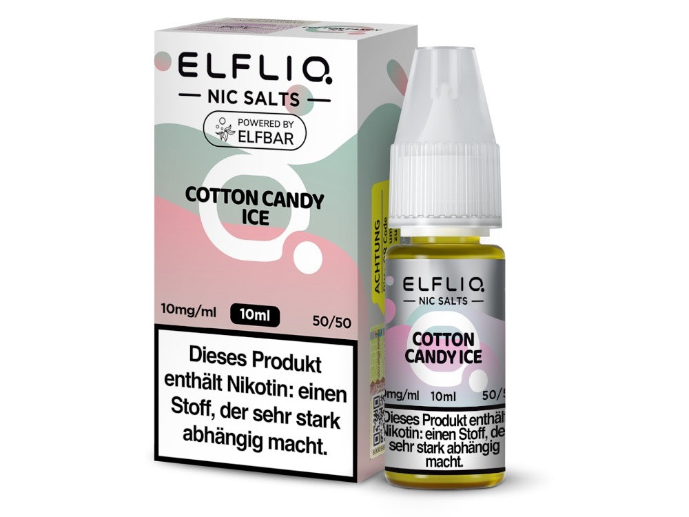 Elfliq Cotton Candy Ice 10mg Liquid mit Verpackung