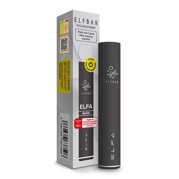 Elfbar Elfa Basisgeraet Akku black mit Verpackung