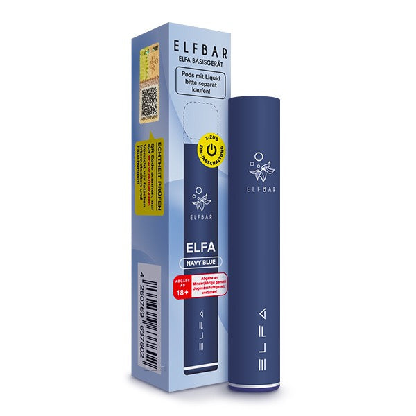 Elfbar Elfa Basisgeraet Akku Navy Blue mit Verpackung