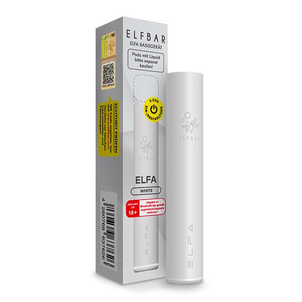 Elfbar Elfa Akku Basisgeraet White mit Verpackung