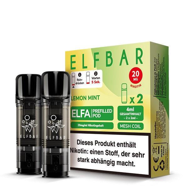Elfa Pod Lemon Mint 20mg – 2er-Pack von Elfbar
