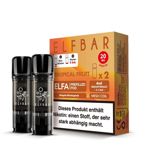 Elfa Pod Tropical Fruit 20mg – 2er-Pack von Elfbar mit tropischer Fruchtmischung