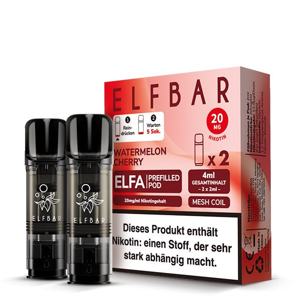 Elfa Pod Watermelon Cherry 20mg – 2er-Pack von Elfbar mit fruchtiger Wassermelone-Kirsche-Kombination