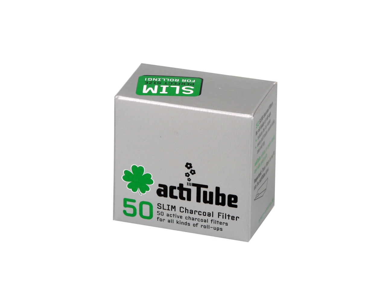 Acti Tube Slim 7mm Aktivkohlefilter 10x50er Packung, Sparpaket, milder Rauchgenuss, schadstoffreduzierend