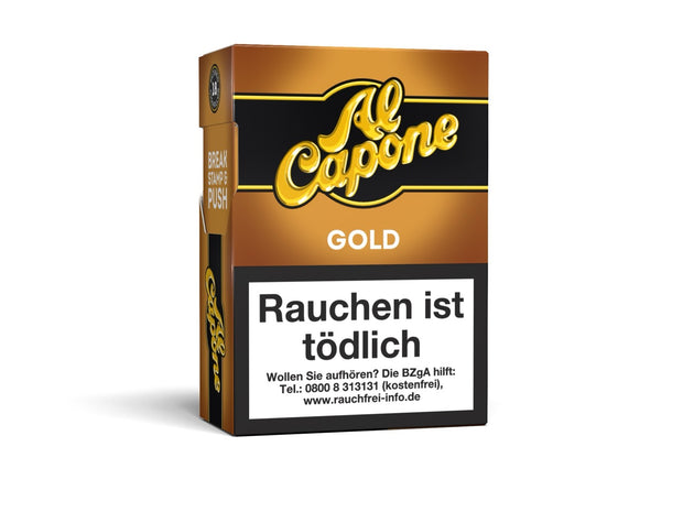 Al Capone Pockets Gold Filter Zigarillos 18er – seitliche Verpackungsansicht