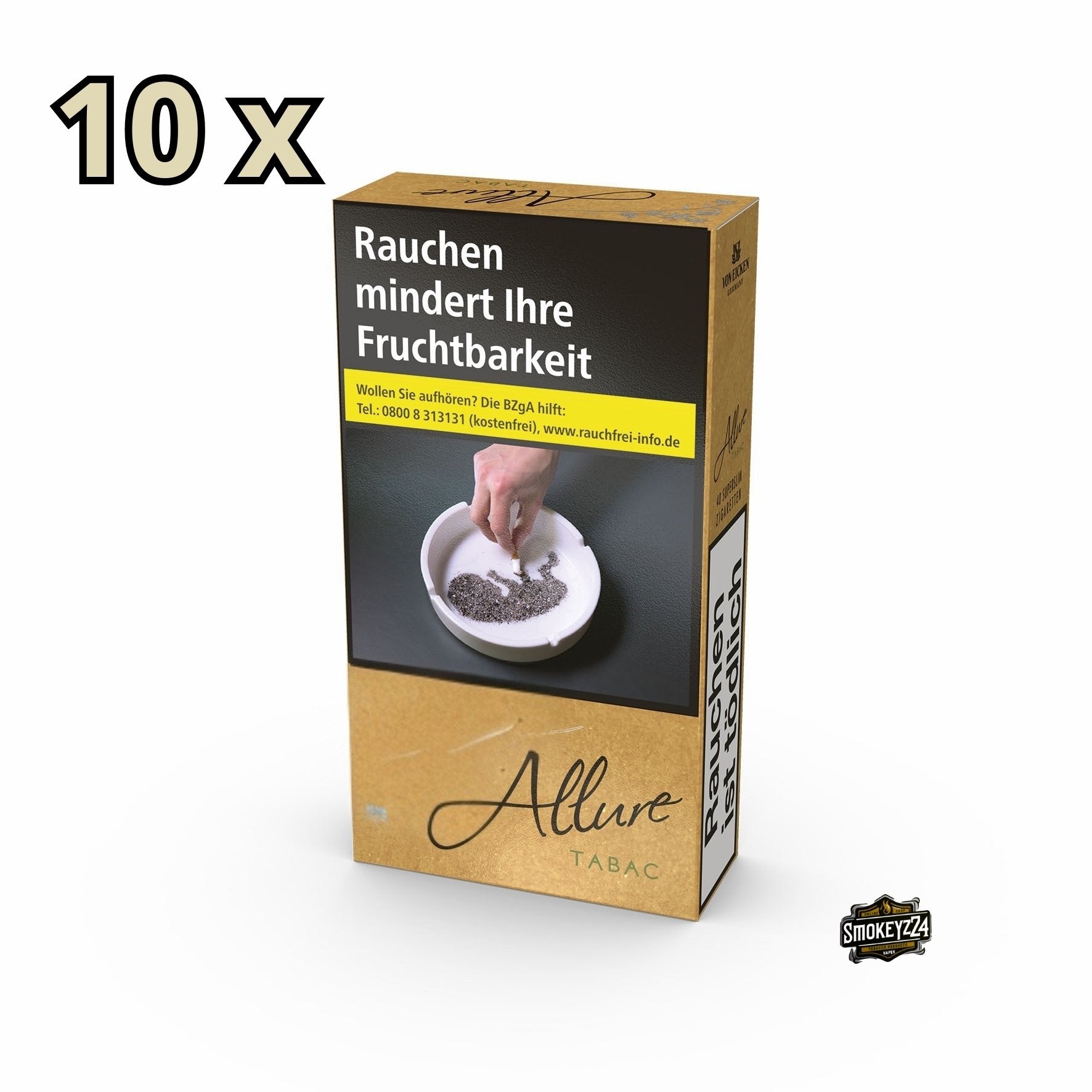 Allure Tabac Super Slims Zigaretten Verpackung 100mm Format