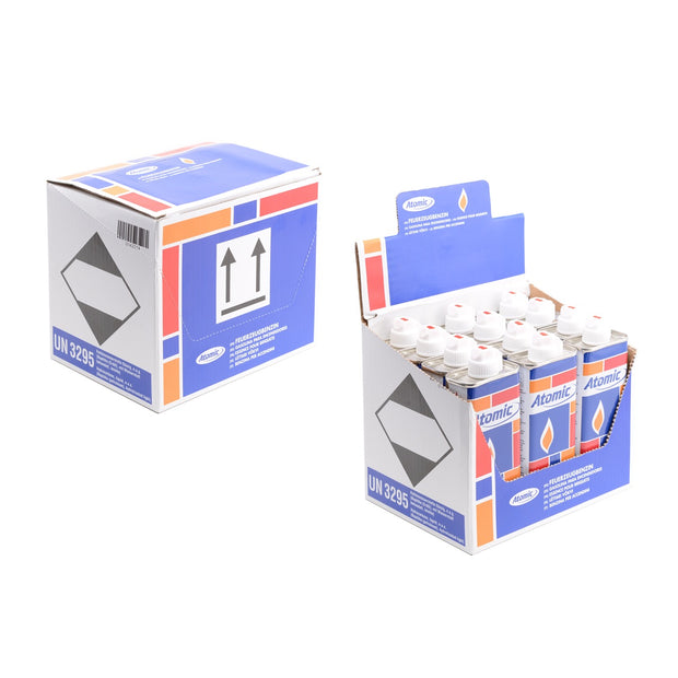 Atomic Feuerzeugbenzin 12er Sparpaket, Karton mit 12 x 125 ml