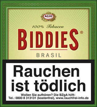 Agio Biddies Brasil Cigarillos 20er Schachtel, würzige Zigarillos mit brasilianischem Naturdeckblatt, online kaufen