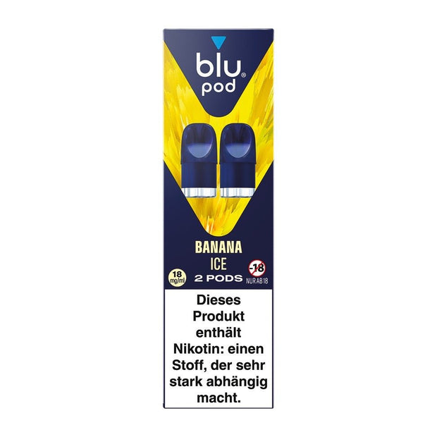 Blu Bar Kit Pod „Banana Ice“ 18 mg – Packung mit 2 vorgefüllten 2-ml Pods für das blu bar Kit