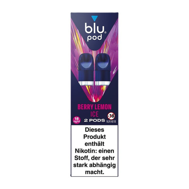 Blu Bar Kit Pod „Berry Lemon Ice“ 18 mg – Packung mit 2 vorgefüllten 2-ml Pods für das blu bar Kit