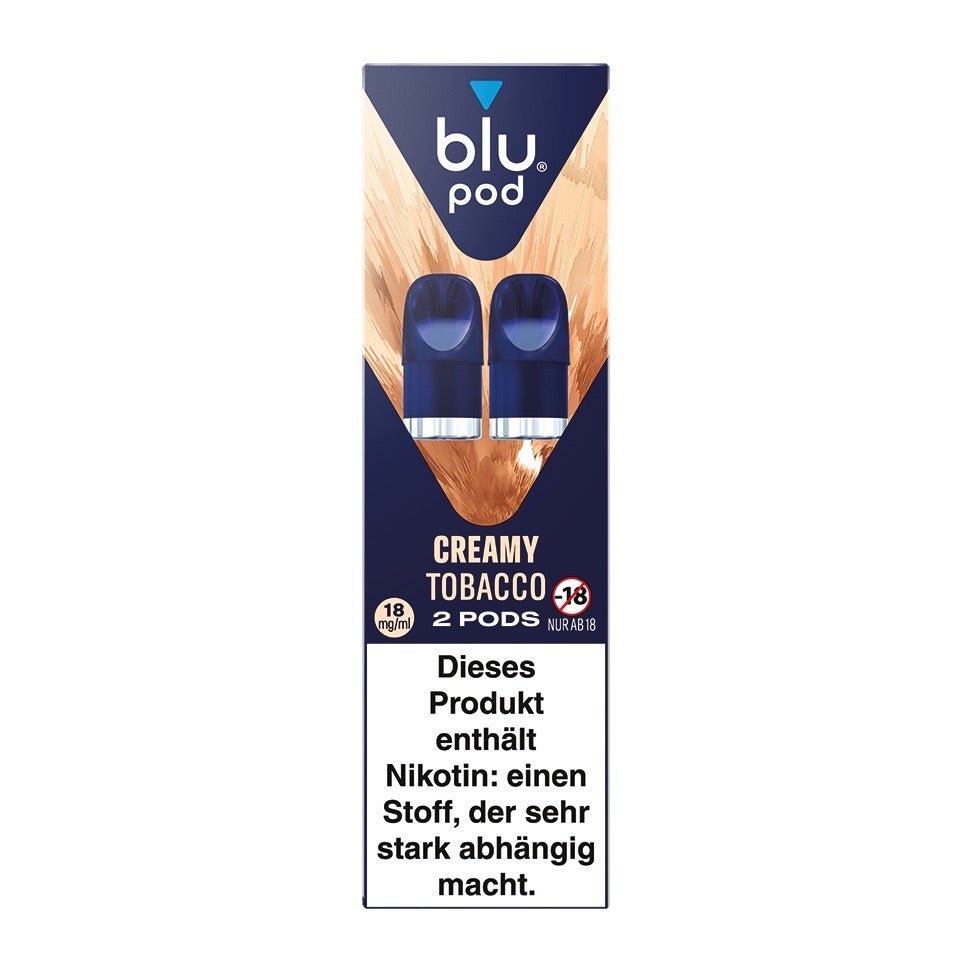 Blu Bar Kit Pod „Creamy Tobacco“ 18 mg – Packung mit 2 vorgefüllten 2-ml Pods für das blu bar Kit