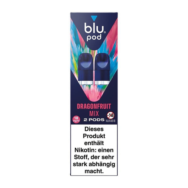 Blu Bar Kit Pod „Dragonfruit Mix“ 18 mg – Packung mit 2 vorgefüllten 2-ml Pods für das blu bar Kit