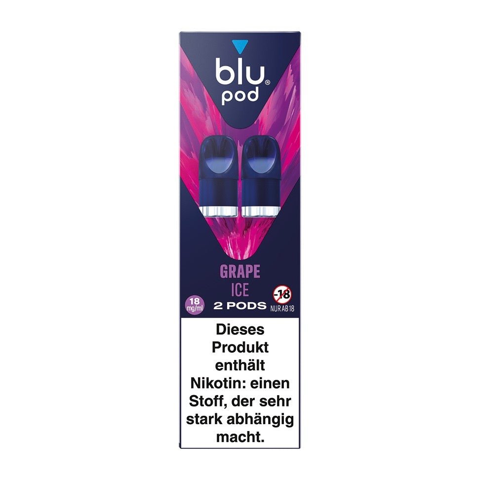 Blu Bar Kit Pod „Grape Ice“ 18 mg – Packung mit 2 vorgefüllten 2-ml Pods für das blu bar Kit