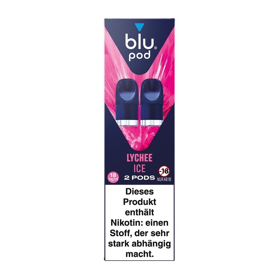 Blu Bar Kit Pod „Lychee (Litschi) Ice“ 18 mg – Packung mit 2 vorgefüllten 2-ml Pods für das blu bar Kit