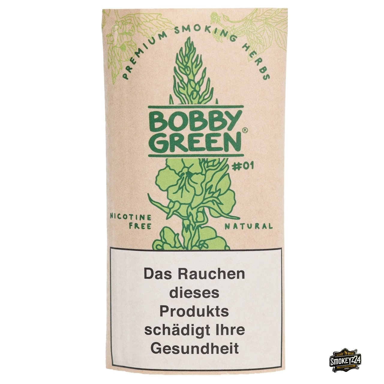 Bobby Green #01 Kräutermischung 20g Pouch tabakfrei und nikotinfrei