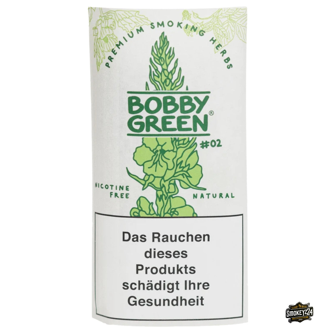 Bobby Green #02 Kräutermischung 20g Pouch tabakfrei und nikotinfrei mit Damiana