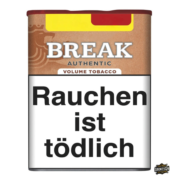 Break Authentic Stopftabak 55g Dose, braune Volumentabak-Verpackung frontal fotografiert