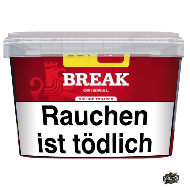 Break Original Red Stopftabak 125g Box, Volumentabak Rot, Produktverpackung frontal