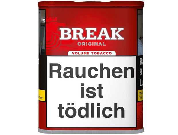 Break Original Red Stopftabak 43g Dose, Volumentabak rot, frontal fotografiert