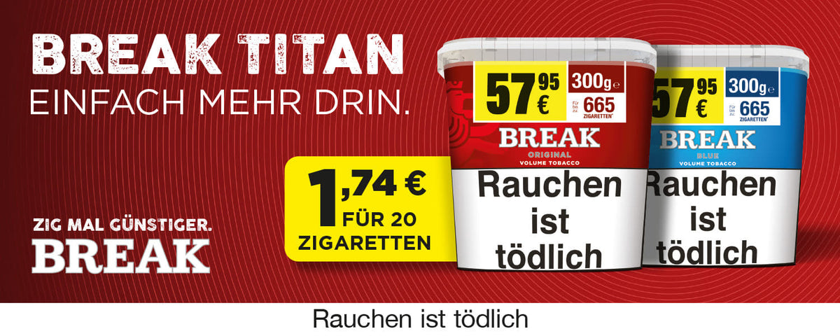 Break Titan Stopftabak Banner