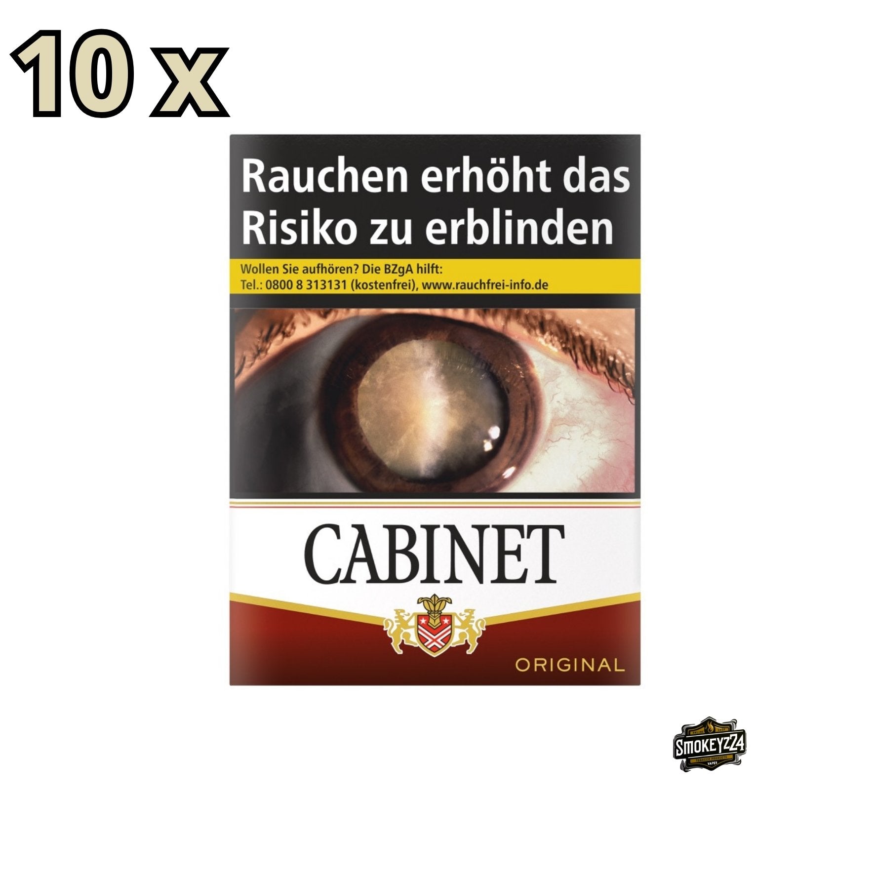 Verpackung der Cabinet Original Zigaretten Stange mit 10 Schachteln à 20 Stück im klassischen Design.