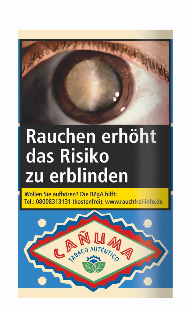 Canuma Bright Blau Drehtabak 30g Pouch – feiner Feinschnitt ohne Zusätze zum Selbstdrehen