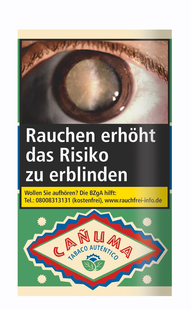 Canuma Authentic Grün Drehtabak 30g Pouch – naturbelassener Feinschnitt ohne Zusatzstoffe zum Selbstdrehen