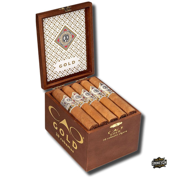 CAO Gold Robusto Zigarren – 20er Kiste, Verpackung frontal abgebildet