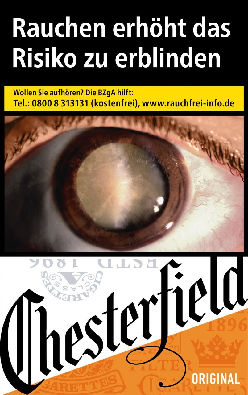 Chesterfield Original Red (ehemals Red) – Einzelpackung mit 20 Zigaretten, frontal fotografiert