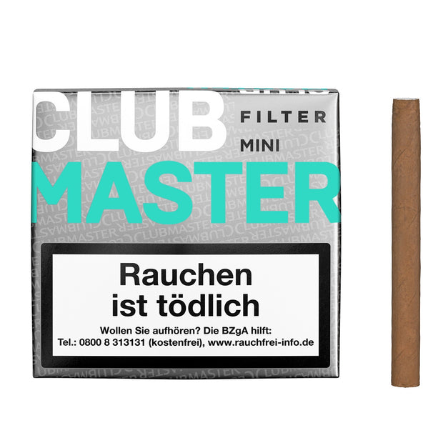 Clubmaster 224 Mini Iceland Filter – geschlossene Packung mit Zigarillo, erfrischende Filterzigarillos