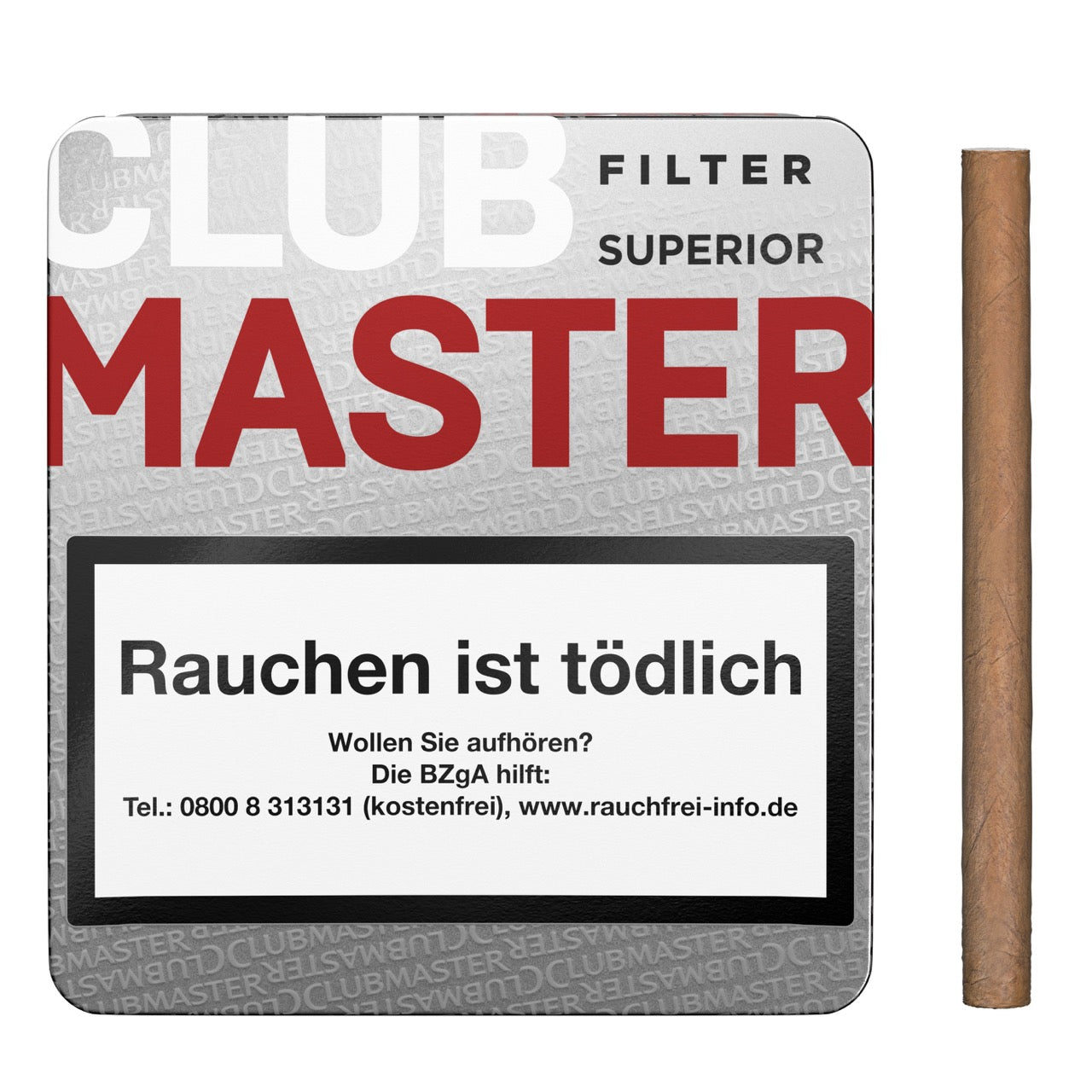 Clubmaster 230 Superior Red Filter – geschlossene Packung mit Filterzigarillo, Vanille-Aroma
