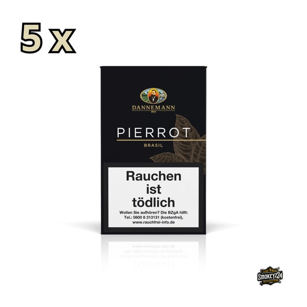 Dannemann Pierrot Zigarillos 5x5er – würzige Cigarillos mit Mata Fina Deckblatt im praktischen Vorratspack.