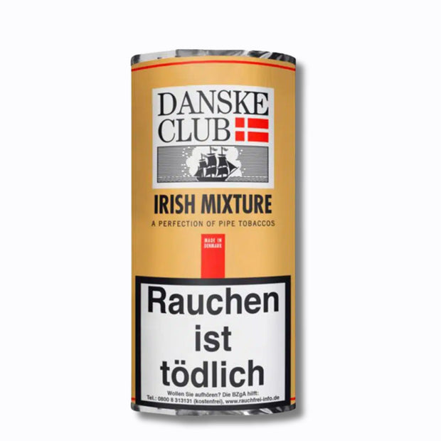 Danske Club Irish Mixture Pfeifentabak – 50g Pouch, milder Blend mit Virginia & Black Cavendish, feines Whiskey-Aroma, Verpackung abgebildet