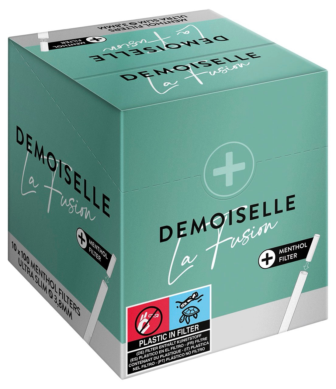 Demoiselle Mentholfilter Ultraslim – 10x100 Filter Tips in schmalem Format, ideal für Super Slim Zigaretten