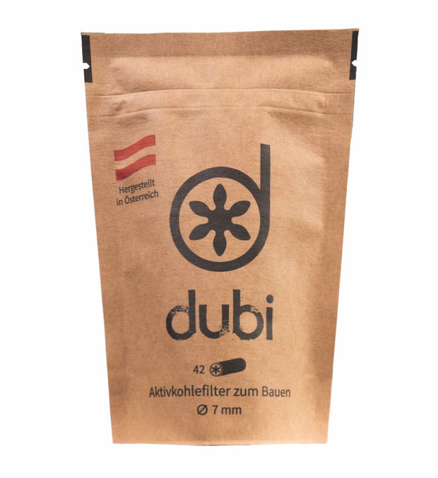 dubi 7mm Active Filter Tips 42er Pack - Packung frontal geschlossen
