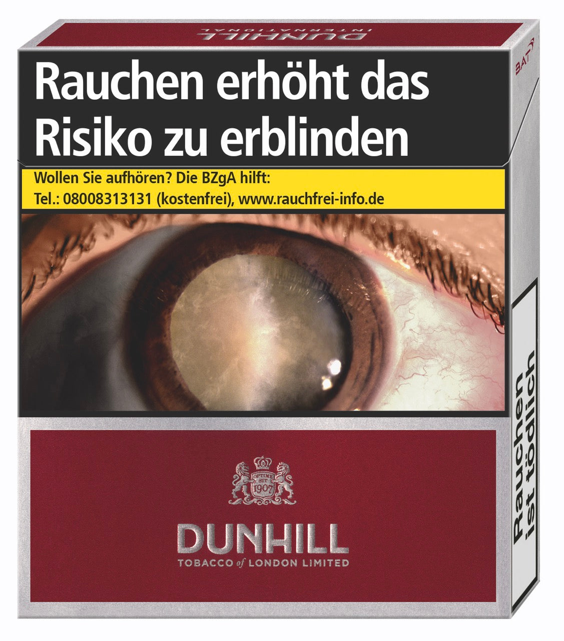 Dunhill International Red Schachtel – Hochwertige, etwas längere und dickere King Size Zigaretten für intensiven Genuss