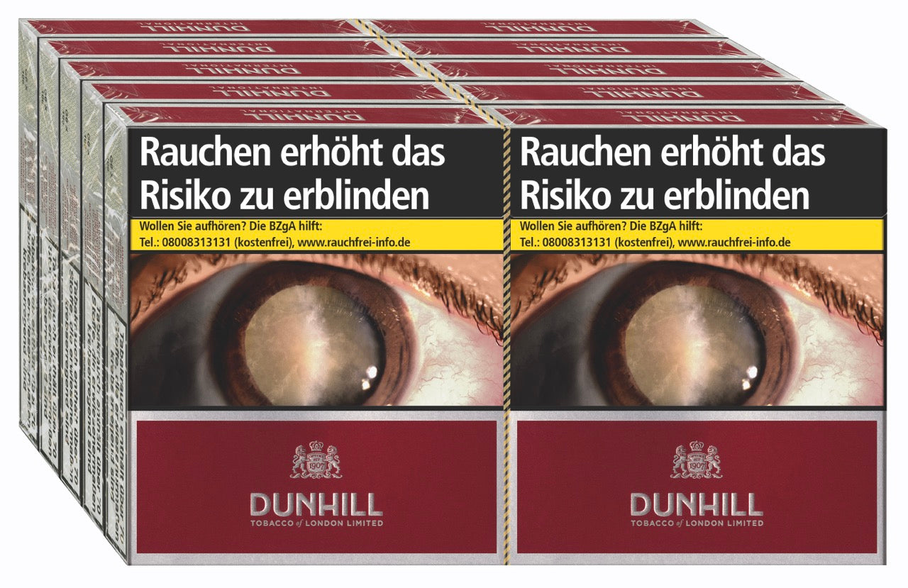 Dunhill International Red Stange – 10x20 Premium-Zigaretten mit kräftigem Tabakaroma und langer Brenndauer