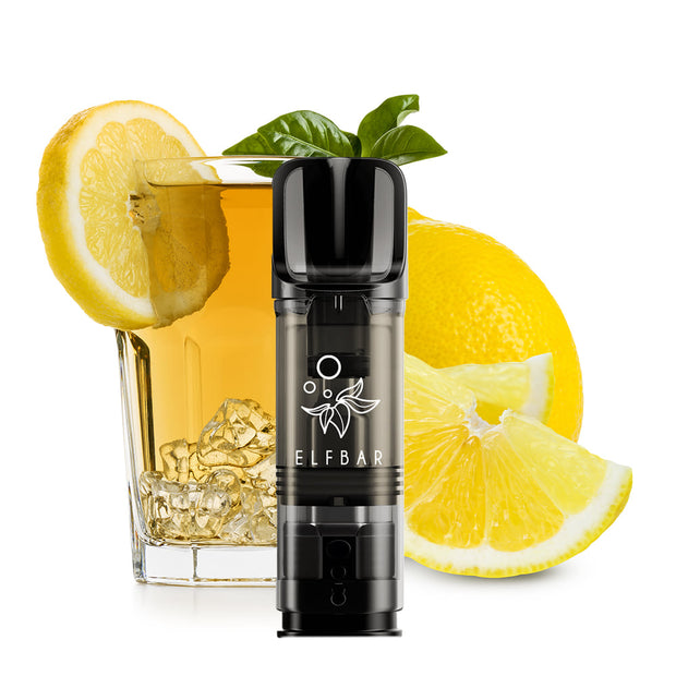 Elfbar ELFA Ice Tea Lemon Pods mit Zitrone und Eistee als Geschmacksmotiv