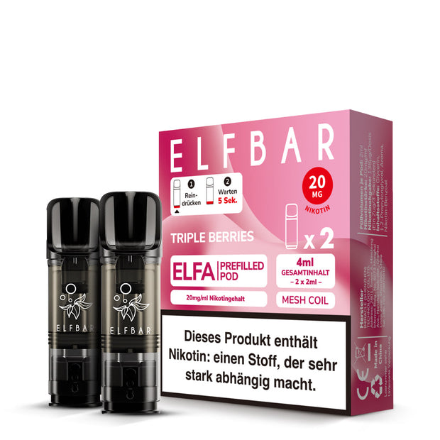 Elfbar ELFA Triple Berries 20mg – 2er-Pack mit Verpackung
