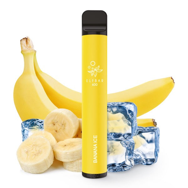 ELFBAR V1 600 Banana Ice – süße Banane mit Ice, E-Zigarette vor Bananen und Eiswürfeln
