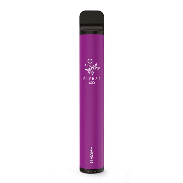 Elfbar V1 600 Grape 20mg – handliche Einweg-Vape mit bis zu 600 Zügen.