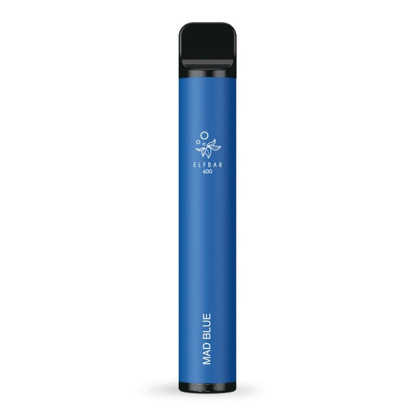 Elfbar V1 600 Mad Blue 20mg – kompakte Einweg-Vape mit wildem Beerengeschmack.